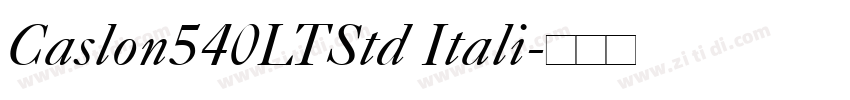 Caslon540LTStd Itali字体转换
